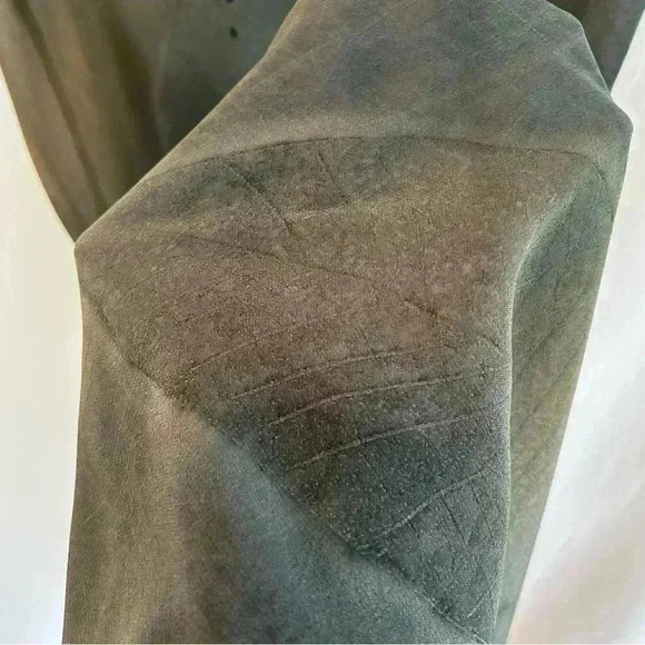 Gorgeous DIAMOND TEA Natural Leaf Print 90s Bias Cut Sheer Sleeveless Maxi Gown - Picture 8 of 8